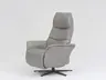 Sessel - Relaxfunktion, Leder, Grau