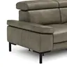 Sofa Hudson - 2,5-Sitzer, inkl. Relaxfunktion (motorisch) und Kopfteil/Armlehnen verstellbar, Leder, Braungrün