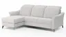 Ecksofa Canterbury - Longchair links mit 2,5-Sitzer, Stoff, Offwhite