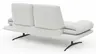 Sofa Lucero 2.0 - 2-Sitzer inkl. Drehsitz, Rollout-Armlehne und Sitztiefe verstellbar, Stoff, Offwhite