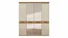 Drehtürenschrank Lenoso - B. ca. 200 cm, Glas Champagner, Spiegel
