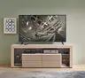 TV-Lowboard - mit Beleuchtung, B ca. 179 cm, Kaschmir, Riva Eiche Nachbildung