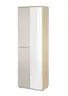 Garderobenschrank - B ca. 65 cm, Riva Eiche Nachbildung, Kaschmir, Spiegel