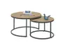 Couchtisch - 2er Set, Holzoptik, Schwarz matt