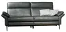 Sofa Atella - 3-Sitzer inkl. motorischer Relax- und Kopfteilverstellung, Leder, Anthrazit
