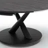 Couchtisch Spessa - LB ca. 128x80 cm, drehbar, Keramik, Anthrazit