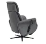 TV-Sessel MARLON - drehbar, Relaxfunktion, Kopfteilverstellung, Stoff, Graublau