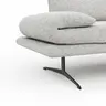 Sofa Lucero 2.0 - 2-Sitzer inkl. Drehsitz, Rollout-Armlehne und Sitztiefe verstellbar, Stoff, Offwhite