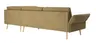Ecksofa Stina - 3-Sitzer mit Ecke rechts, Armlehne verstellbar, Stoff, Curry