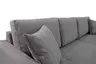 Ecksofa - 3-Sitzer mit Longchair rechts, Stoff, Grau