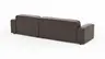 Ecksofa Denver - 2,5-Sitzer mit Longchair rechts, groß, Leder, Mocca