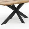 Esstisch Kima - LB ca. 180x100 cm, Wildeiche massiv mit Epoxid-Harz
