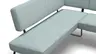 Eckbank Carmelo - Breite ca. 169x215 cm, Velour, Hellblau