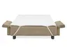  Faltsofa Easy - 2-Sitzer, ca. 140 cm inkl. Schlaffunktion/Topper/Armteil verstellbar, Stoff, Braun