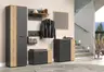 Garderobenschrank - B ca. 60 cm, Anthrazit, Eiche Coast Evoke Nachbildung