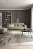 Sofa Arrezo - 3,5-Sitzer, Leder Taupe, Rücken verstellbar