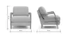 Sessel Karasu - Chic, Stoff, Natur