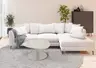 Couchtisch - höhenverstellbar, Durchmesser ca. 80 cm, Steingrau 