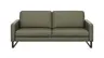 Sofa Enna - 3,5-Sitzer, Armlehne A, Leder, Olive, Kufe, Schwarz