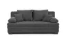 Sofa JONAH - 2-Sitzer inkl. Schlaffunktion und Bettkasten, Stoff, Dunkelgrau