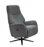 TV-Sessel MARCELAS - drehbar, Relaxfunktion, Kopfteilverstellung, Stoff, Grau