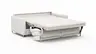 Sofa Nuoro - 2,5-Sitzer inkl. Schlaffunktion, Armlehne mit Kufe, Stoff, Natur
