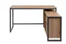 Eckschreibtisch- LB ca. 139x60 cm, Eiche Dekor, Anthrazit