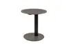 Beistelltisch - höhenverstellbar, D. ca. 50 cm, Graubeige lackiert