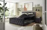 Boxspringbett- Liegefläche ca. 180x200 cm, Stoff, Schwarz