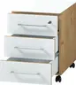 Rollcontainer GWEN - Eiche Nachbildung, Weiß