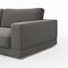 Ecksofa Juni - Longchair links mit 1,5-Sitzer, Stoff, Schwarz