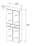 Büroschrank - B ca. 80 cm, Riva Eiche Nachbildung, Kaschmir