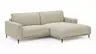Ecksofa Solero 2.0 - 1,5-Sitzer mit Longchair rechts, Stoff, Sand