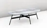 Couchtisch - LBH ca. 116x70x35 cm, Keramik, Weiß