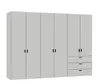Drehtürenschrank JOIN IT- B ca. 303 cm, Hellgrau