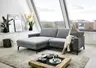 Ecksofa - Longchair links mit 1,5-Sitzer, Stoff, Anthrazit