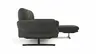 Ecksofa Alexander -  3-Sitzer mit Longchair rechts inkl. Kopfstütze/Armlehne verstellbar, Stoff, Braungrün