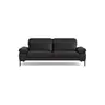 Sofa Braska - 3-Sitzer, inkl. Kopfstütze verstellbar, Leder, Anthrazit