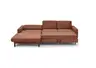 Ecksofa CALM MOVE 2.0 - Longchair links mit 2,5-Sitzer, Schlaffunktion, Feincord, Rost