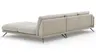 Ecksofa Valdemoro - 2,5-Sitzer mit  Longchair rechts inkl. Rückenlehne verstellbar, Stoff, Creme