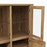 Highboard Bakersfield - Rückwand mit Holzschindeln, Asteiche massiv, geölt
