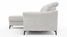 Ecksofa Canterbury - Longchair links mit 2,5-Sitzer, inkl. Relaxfunktion (motorisch) und Kopfteilverstellung, Stoff, Offwhite