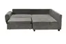 Ecksofa - 1,5-Sitzer, Ecke rechts, Schlaffunktion, Microvelour Steingrau