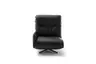 Loungesessel Lovere - Leder, Schwarz, Armlehne links