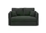 Sofa JORDEN - 2,5-Sitzer, inkl. Schlaffunktion, verstellbare Armlehnen, Stoff, Dunkelgrün