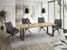 Stuhl MAUREEN - drehbar, Stoff, Grau, Braun