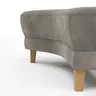 Hocker Stamford - gebogen, Links, LB ca. 89x65 cm, Stoff, Anthrazit