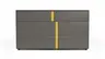 Kommode Loretto - BHT ca. 127x70x51 cm, Lack matt, Anthrazit