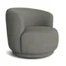Sessel Yaroma - drehbar, Stoff, Schlamm