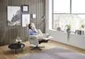 Sessel - Größe M, Relaxfunktion, Stoff, Silbergrau